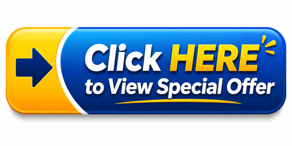 Click HERE to View Special Offer affiliate call-to-action button with blue and gold glossy design and right-pointing arrow.