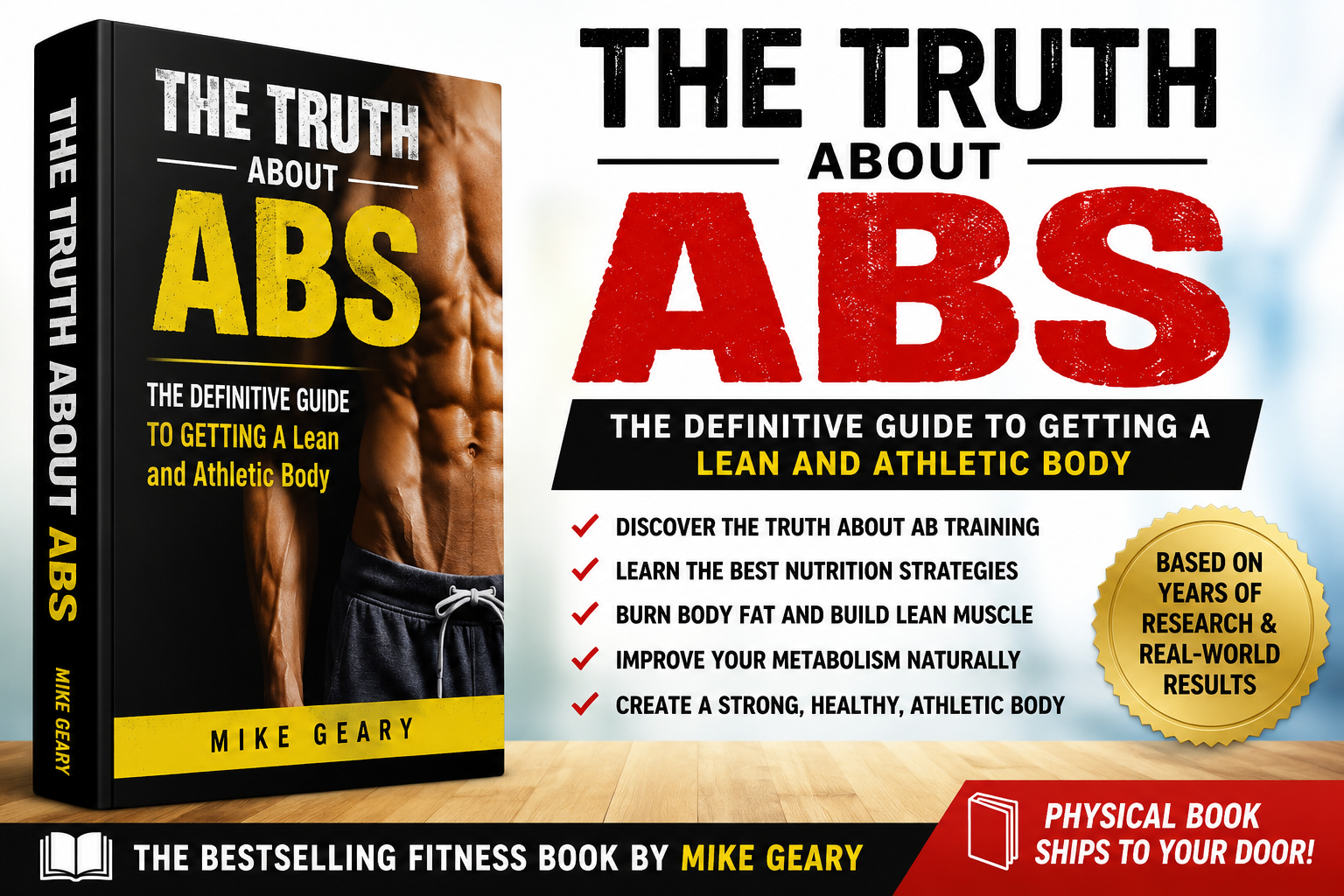 The Fat Burning Kitchen The Truth About Abs physical book by Mike Geary featuring fitness, nutrition, and fat-loss strategies for building a lean, athletic body.